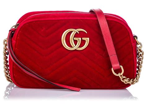 gucci borsa velluto rossa|Borse Gucci in Velluto Rosso .